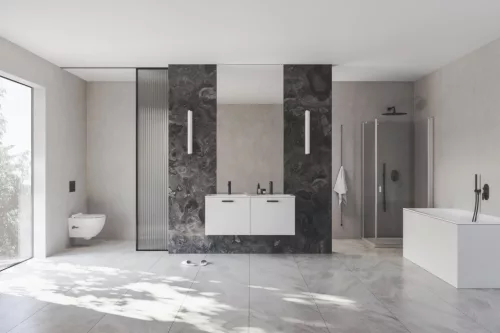 WC Uni Chrome RimOff és bidé fúvókával, fehér