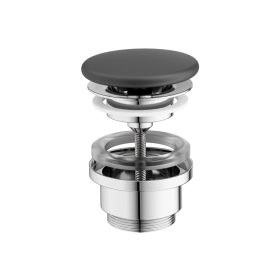 Flat mosdólefolyó kerámia fedéllel, antracit