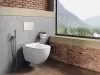 Uni Chrome RimOff fali WC, ülökével, fehér