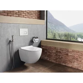 Uni Chrome RimOff fali WC, ülökével, fehér