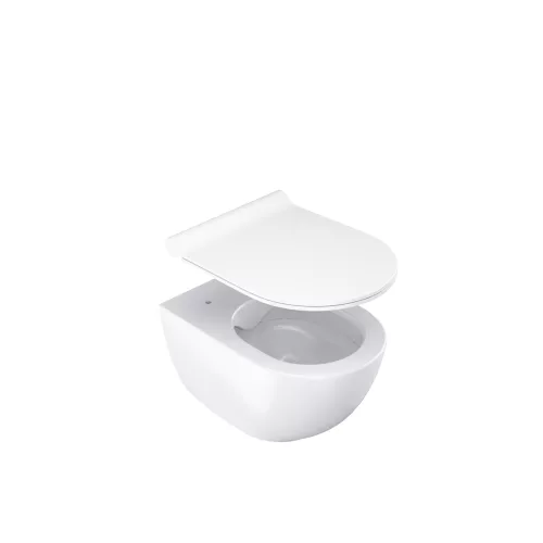 Uni Chrome RimOff fali WC, ülökével, fehér