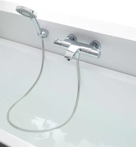 Termosztátos fali kádcsaptelep - lapos TE 082.00CR, króm