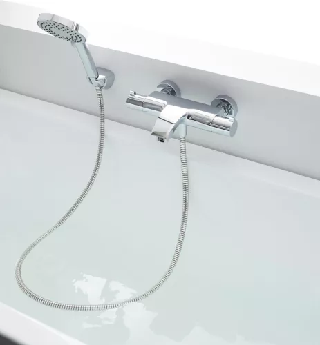 Termosztátos fali kádcsaptelep - lapos TE 082.00CR, króm