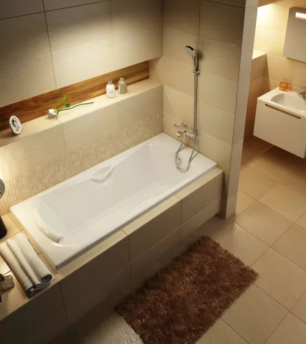Termosztátos fali kádcsaptelep - lapos TE 082.00CR, króm