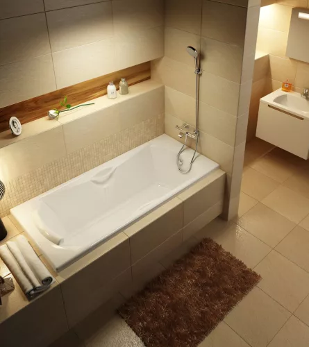 Termosztátos fali kádcsaptelep - lapos TE 082.00CR, króm