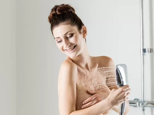 Termo 300 zuhanyoszlop, termosztátos csapteleppel TE 092.00CR/WH, króm/fehér