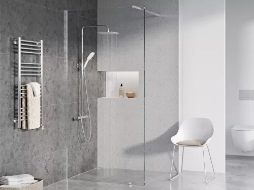 Termo 300 zuhanyoszlop termosztátos csapteleppel TE 093.00CR/WH, króm/fehér