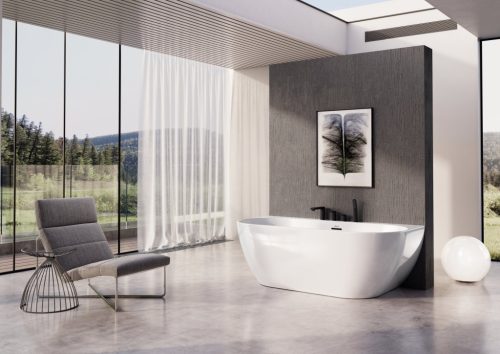 Flat kádperem csaptelep szett FL 026.20BLM, matt fekete