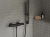Puri termoszátos fali zuhanycsaptelep 150 mm PU 033.20BL, fekete