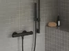 Puri termoszátos fali zuhanycsaptelep 150 mm PU 033.20BLM, matt fekete