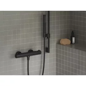   Puri termoszátos fali zuhanycsaptelep 150 mm PU 033.20BLM, matt fekete