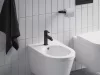 Puri bidécsaptelep leeresztővel PU 055.20BLM, matt fekete
