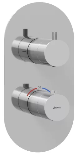 Espirit falba süllyesztett termosztátos csaptelep, kétutas, beslő egység nélkül ES 063.00CR.O2.RB07C, króm