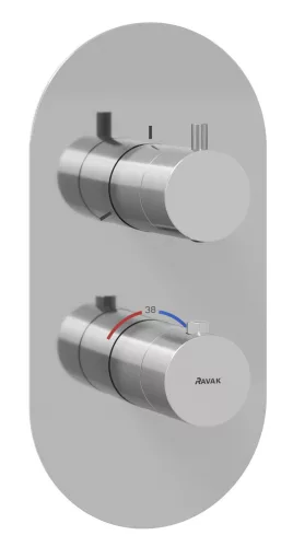 Espirit termosztátos falba süllyesztett csaptelep, háromutas, belső egység nélkül ES 067.00CR.O3.RB07C, króm