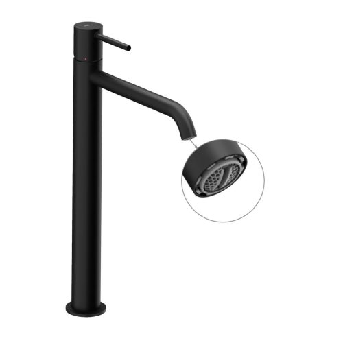 Espirit álló mosdócsaptelep 340 mm leeresztő nélkül ES 015.20BLM, matt fekete