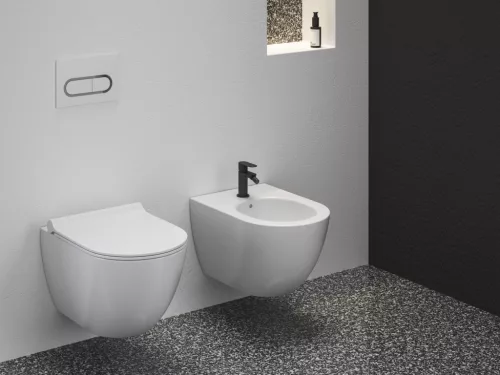Eleganta álló bidécsaptelep 130 mm leersztő nélkül EL 056.20BLM, matt fekete