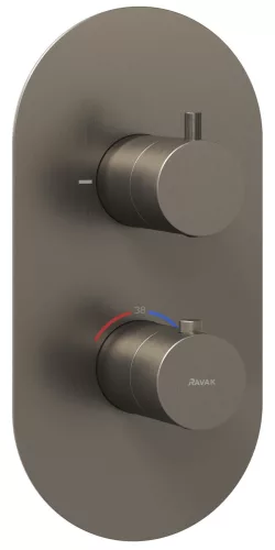 Espirit falba süllyesztett termosztátos csaptelep, kétutas, beslő egység nélkül ES 063.20GB.O2.RB07C, grafit
