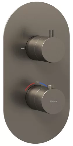 Espirit falba süllyesztett termosztátos csaptelep, kétutas, beslő egység nélkül ES 063.20GB.O2.RB07C, grafit