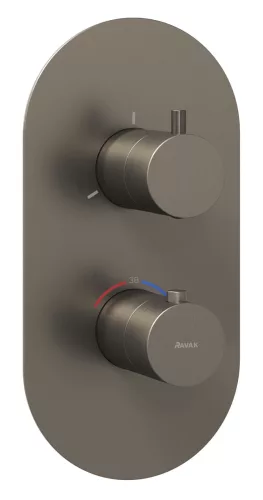 Espirit termosztátos falba süllyesztett csaptelep, háromutas, belső egység nélkül ES 067.20GB.O3.RB07C, grafit