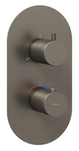 Espirit termosztátos falba süllyesztett csaptelep, háromutas, belső egység nélkül ES 067.20GB.O3.RB07C, grafit