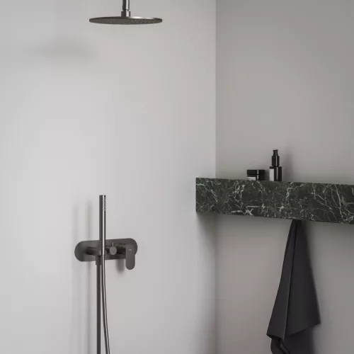 Eleganta falba süllyesztett csaptelep szettel, kétutas, belső egység nélkül EL 065.20GB.O2.RB07D.+S , grafit