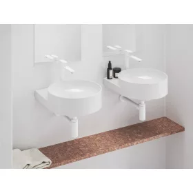   Eleganta álló mosdócsaptelep 220 mm leeresztő nélkül EL 014.10WV, White Velvet