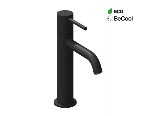 Espirit álló mosdócsaptelep BeCool 190 mm leeresztő nélkül ES 012.21BLM, matt fekete