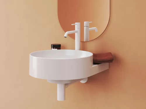 Espirit álló mosdócsaptelep BeCool 340 mm leeresztő nélkül ES 015.11WV, White Velvet