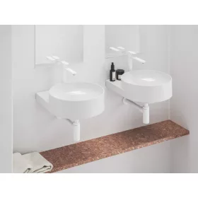   Eleganta álló mosdócsaptelep BeCool 220 mm leeresztő nélkül EL 014.11WV, White Velvet