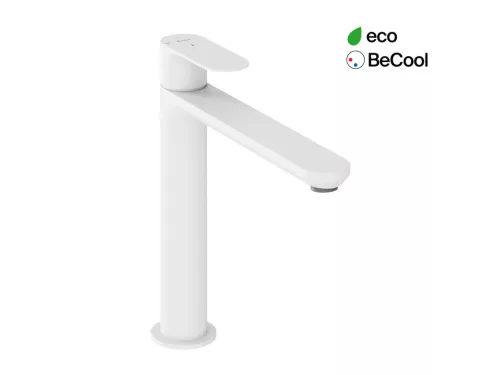 Eleganta álló mosdócsaptelep BeCool 220 mm leeresztő nélkül EL 014.11WV, White Velvet