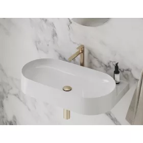   Eleganta álló mosdócsaptelep BeCool 220 mm leeresztő nélkül EL 014.61RGB, rose gold