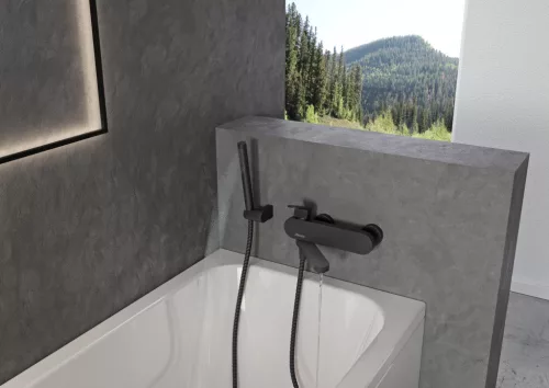 Chrome kádcsaptelep szett nélkül CR 022.20BL, fekete
