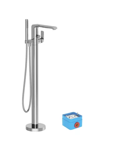 Flat padlón álló kádcsaptelep szettel FL 080.00CR.RB07A, króm