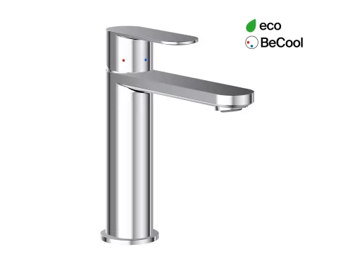 Chrome II mosdócsaptelep BeCool 175 mm lefolyó nélkül CR II 014.01CR, króm