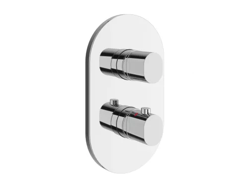 Chrome II termosztátos 3-utas csaptelep, alaptest nélkül CR II 067.00CR.O3.RB071, króm