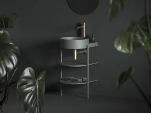 Espirit álló mosdócsaptelep BeCool 340 mm leeresztő nélkül ES 015.61GLB, gold