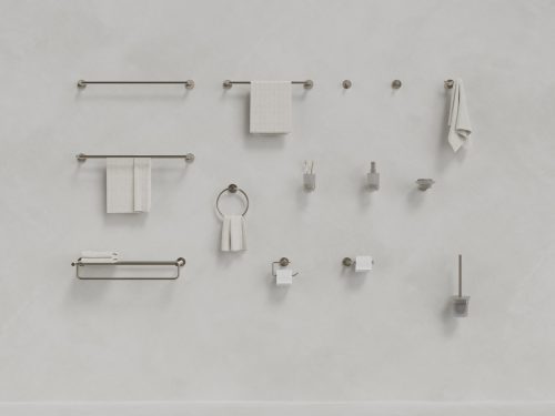 Kona KN 210.30SSB pohártartó üvegpohárral, szálcsiszolt rozsdamentes acél