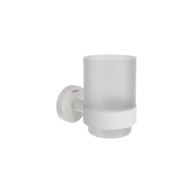 Kona KN 210.10WHM pohártartó üvegpohárral, matt fehér