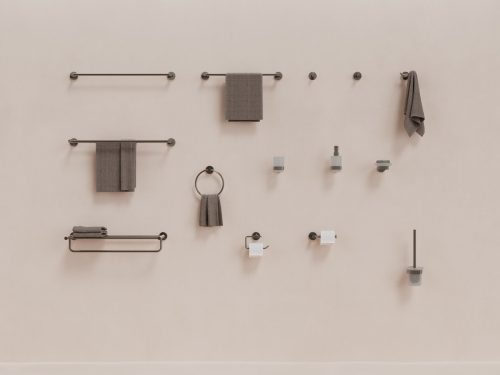 Kona KN 330.20GB törölközőpolc, szálcsiszolt grafit