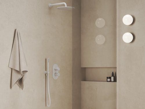 Esőztető zuhanyfej köralakú, 250 mm 980.10WV, White Velvet