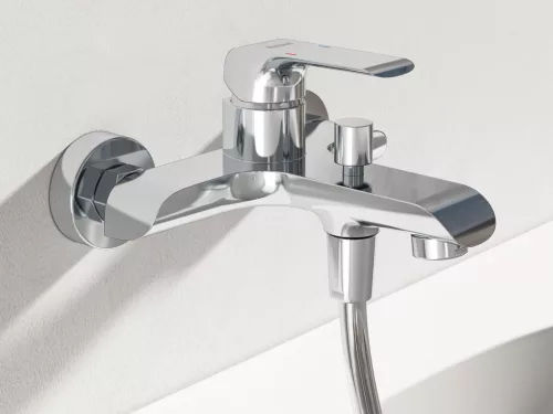 Flat fali kádcsaptelep szettel, króm FL 022.00CR+S