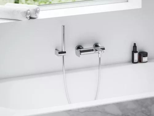Eleganta fali kádcsaptelep szettel, króm EL 022.00CR+S