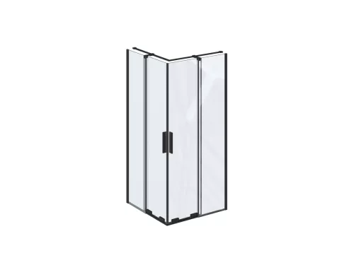 RORV2 90x90 zuhanykabin fekete+transparent