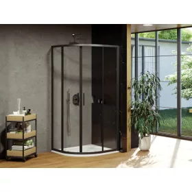 Bliy Slim BLSCP4 80x80 zuhanykabin fekete+transparent