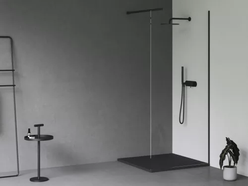 Slate Pro zuhanytálca 80x80 matt fekete