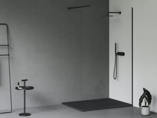 Slate Pro zuhanytálca 100x80 matt fekete