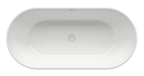 Freedom O 169x80, akrilkád, fehér szabadonálló, fehér/fekete/króm lefolyó