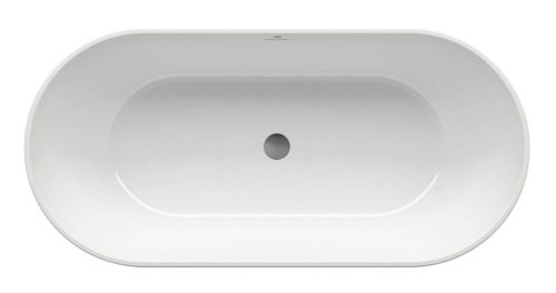 Freedom O 169x80, akrilkád, fehér szabadonálló, fehér/fekete/króm lefolyó