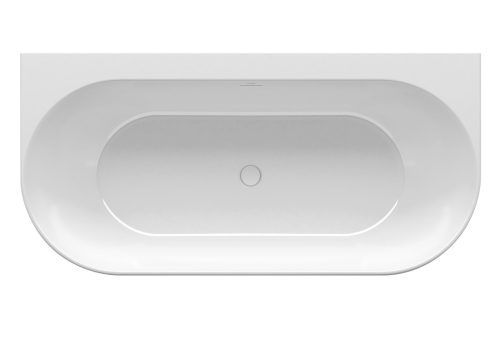 Freedom Wall 166x80 akrilkád, fehér, fehér/fekete/króm lefolyó