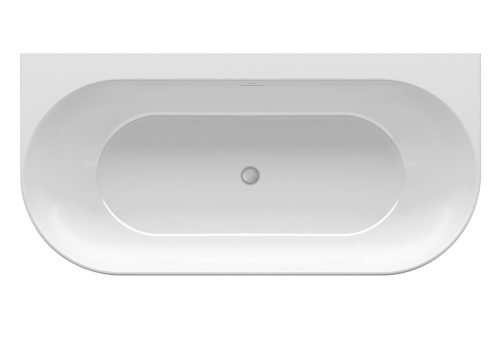 Freedom Wall 166x80 akrilkád, fehér, fehér/fekete/króm lefolyó